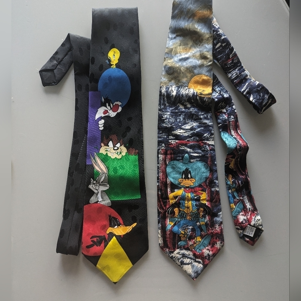Warner Brothers Vintage 1992 Silk Ties